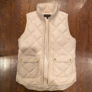 Cream J.Crew Excursion Quilted Puffer Vest Size XS